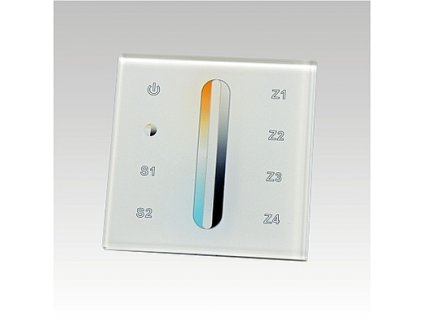 168187 nastenny stmivac bezdratovy rf bily