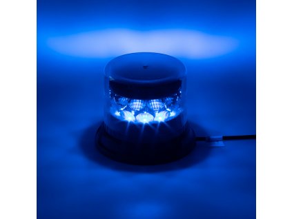 PROFI LED maják 12-24V 24x3W modrý čirý133x86mm, ECE R65