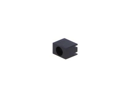 Objímka diody LED 3mm polyamid úhlová černá UL94V-2 H: 6,4mm