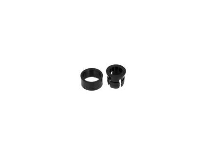 82444 drzak led 5mm dvoudilne cerna ul94v 2 l 6 7mm mat polyamid