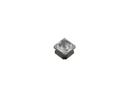 Čočka LED čtvercový polykarbonát průhledná 11÷45° H: 13,2mm