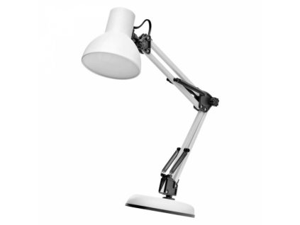 Stolní lampa LUCAS na žárovku E27, bílá