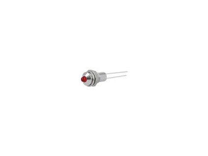 Kontrolka: LED vypouklá červená Ø6,2mm IP40 do plošného spoje