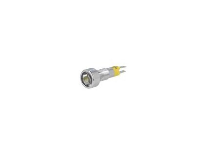 Kontrolka: LED plochá žlutá 24÷28VDC 24÷28VAC Ø8,2mm IP67