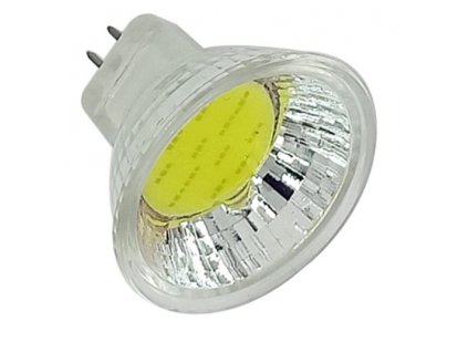LED žárovka MR11 12V COB čip 3W teple bílá