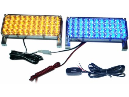 Světlomet - maják LED 16W blikající oranžový+modrý