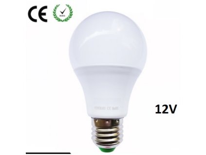 LED žárovka E27 12V 12W studená bílá