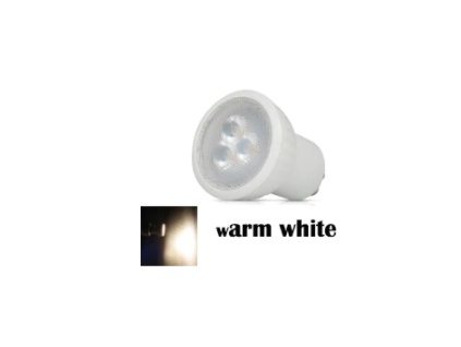 196159 led zarovka gu10 230v 5w 35mm teple bila