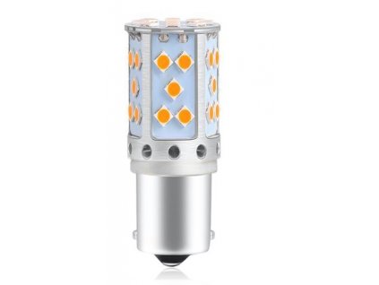 žárovka LED 12V 21W BA15s oranžová CANBUS 2400lm