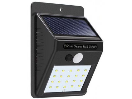 Solární svítidlo LED-20x s PIR čidlem nástěnné /Solární světlo/