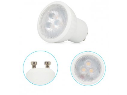 196480 led zarovka gu10 230v 5w 35mm denni bila