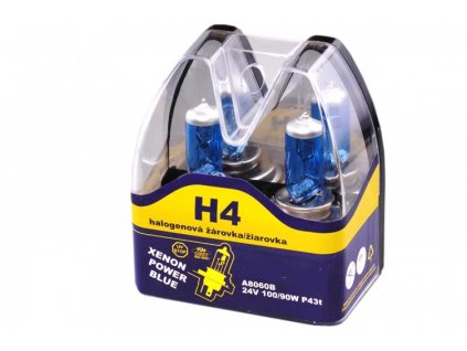 1630 autozarovka h4 24v 100 90w p43t xenon power blue 2ks