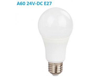 SMD LED žárovka A60 10W/24V-DC/ E27 /4000K/875Lm/230°