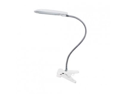 LED stolní lampička s vypínačem a klipem BAZ 5W/230V 4000K/340Lm/120°/IP20, bílá