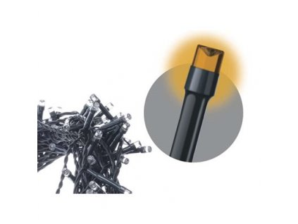 124469 100 led dekor osvetleni 10m jantarova casovac