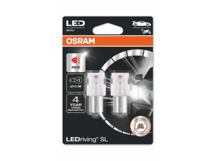 197266 led 12v p21w ba15s osram cervena blistr 2ks