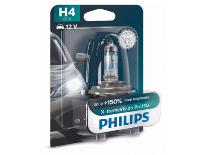 197427 blistr h4 12v 60 55w p43t philips x tremevision pro150