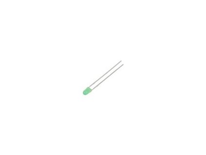 200655 led 2 9mm zelena 30mcd 60 celo vypoukle roztec 2 54mm 105mw