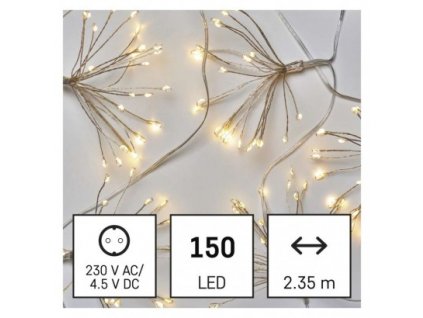 201590 led svetelny retez svitici trsy nano 2 35 m vnitrni tepla bila casovac