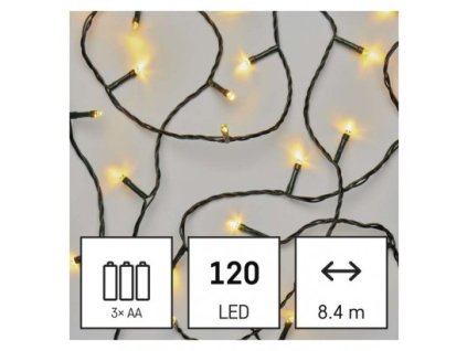 201608 led vanocni retez 8 4 m 3x aa venkovni i vnitrni tepla bila casovac