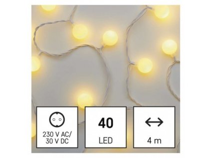 201665 led svetelny cherry retez kulicky 2 5 cm 4 m venkovni i vnitrni tepla bila casov