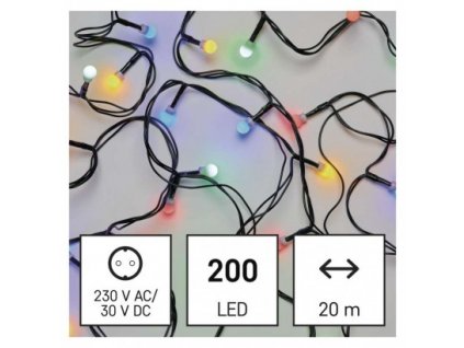 201680 led vanocni cherry retez kulicky 20 m venkovni i vnitrni multicolor casovac