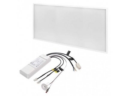 LED panel 30×60, obdélníkový vestavný bílý, 18W neutrální bílá, Emergency