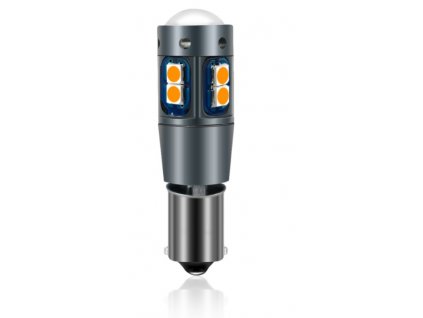 LED žárovka H21W BA9s 12-24V 8LED oranžová canbus