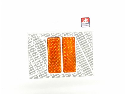 202358 odrazka oranzova samolepici 2 5x7cm 2ks