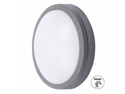 LED venkovní osvětlení se senzorem Siena, šedé, 20W, 1500lm, 4000K, IP54, 23cm