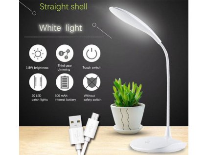 Stolní lampa LED WS-601, nabíjecí, napájení USB