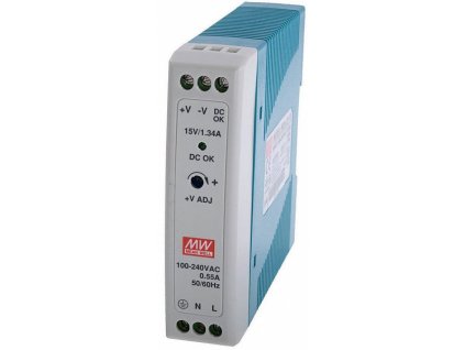 203383 prumyslovy zdroj mean well mdr 20 12 12v 20w spinany na din listu