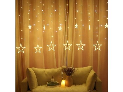 207096 vanocni osvetleni 138led star light curtain studena bila