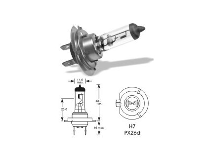 12V/H7 55W PX26d, QLUX