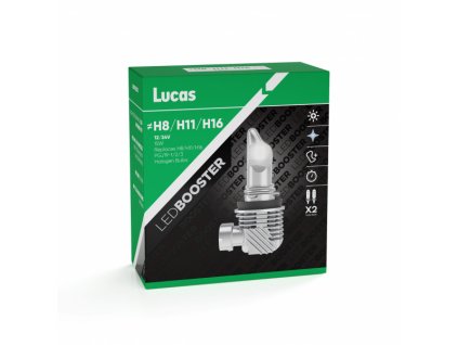 12V H8/H11/H16 LED žárovka, Lucas - sada 2 ks