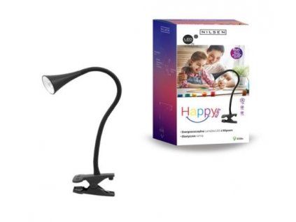 209876 nilsen led stolni lampa happy klips 2 5w cerna