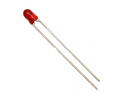 1006 led 3mm cervena 100 150mcd 60 celo vypoukle