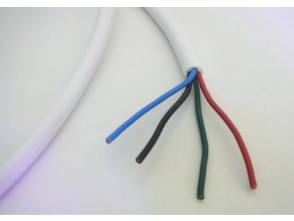 Kabel pro RGB LED pásky kulatý 4 žíly