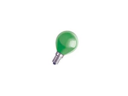 Dekorační barevná žárovka E14 25W zelená