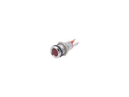214063 kontrolka led plocha cervena 2vdc 8mm konektory 2 0x0 8mm