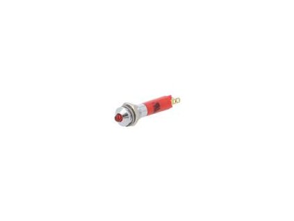 Kontrolka: LED vypouklá červená 24VDC Ø6mm konektory 2x0,8mm