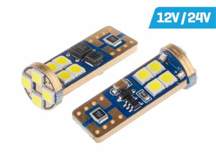 2ks LED 12V W5W čirá CANBUS