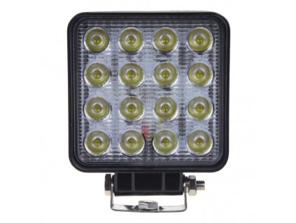 LED světlo hranaté bílé/oranžový predátor 16x3W, 107x107x60mm, ECE R10