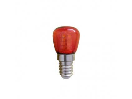 LED mini žárovka červená ST26 1W/230V/E14/Red/60Lm/360°