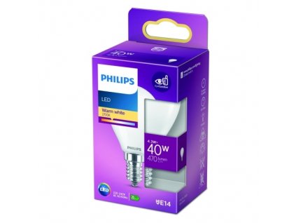 217478 philips led classic 40w p45 e14 ww fr nd rfsrt4