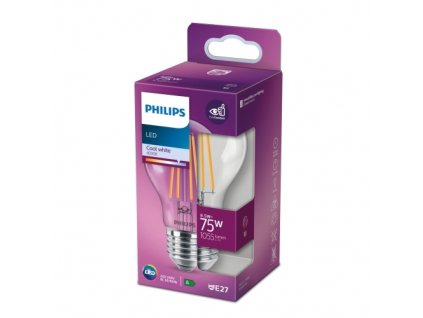 Philips LED classic 75W E27 CW A60 CL ND 1PF/10
