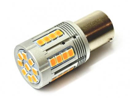 žárovka LED 12V-24V 21W BAU15s 2100lm oranžová CANBUS