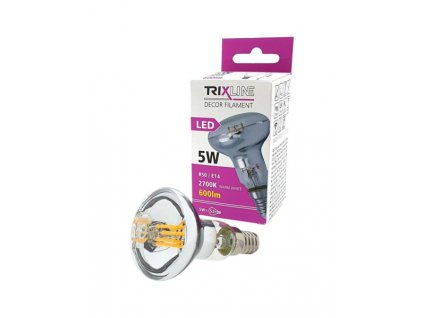 219475 dekoracni led zarovka filament trixline r50 5w tepla bila