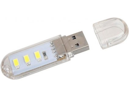 USB lampička 3x LED, bílá