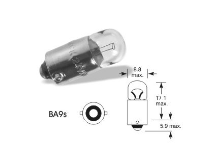 165446 12v 4w ba9s oranzova elta